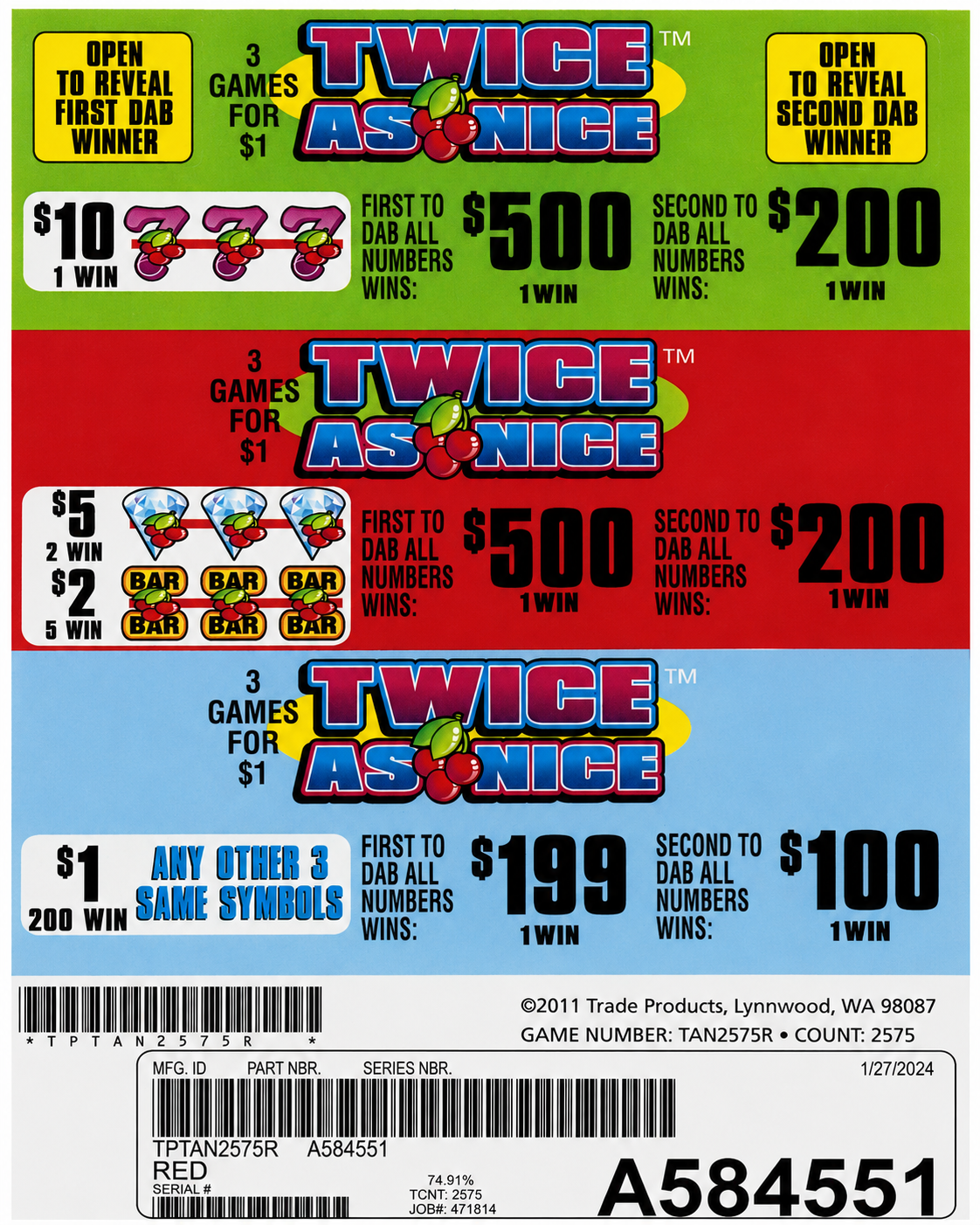 TWICE AS NICE 2575