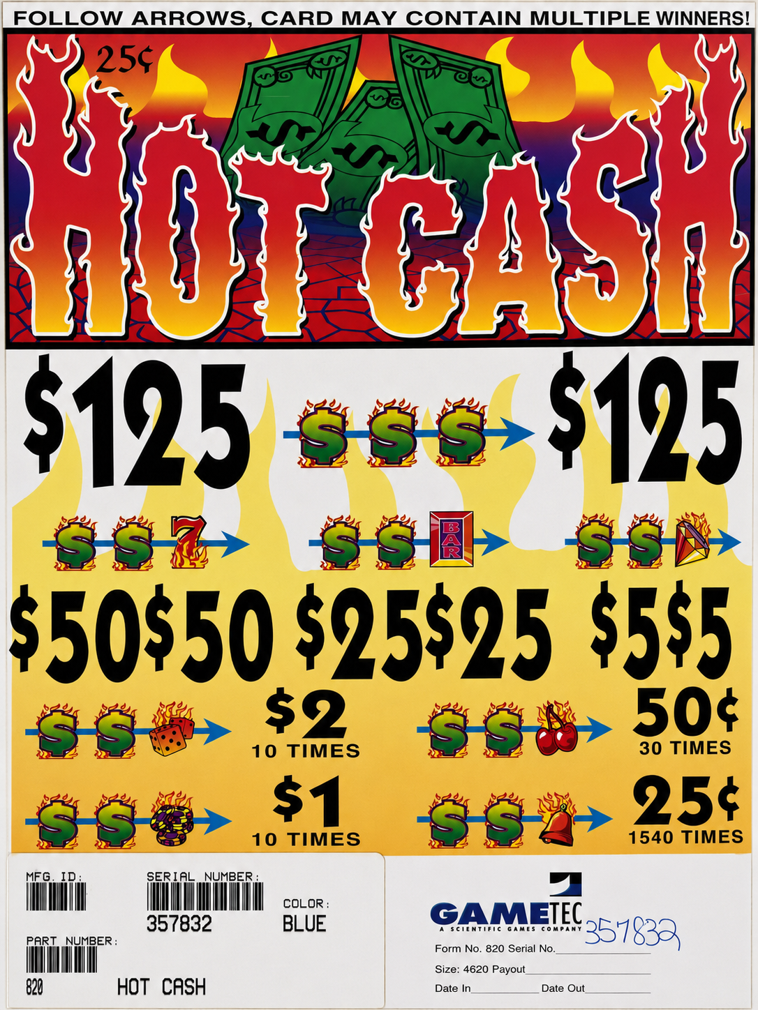 RED HOT CASH 210(820)