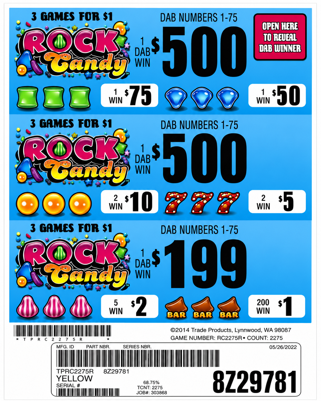 OVERSTOCK ROCK CANDY 2275