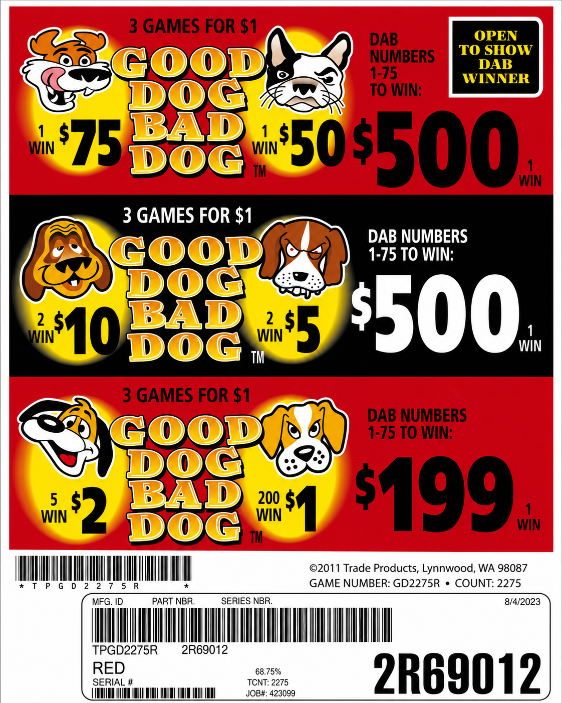 GOOD DOG BAD BOG 2275