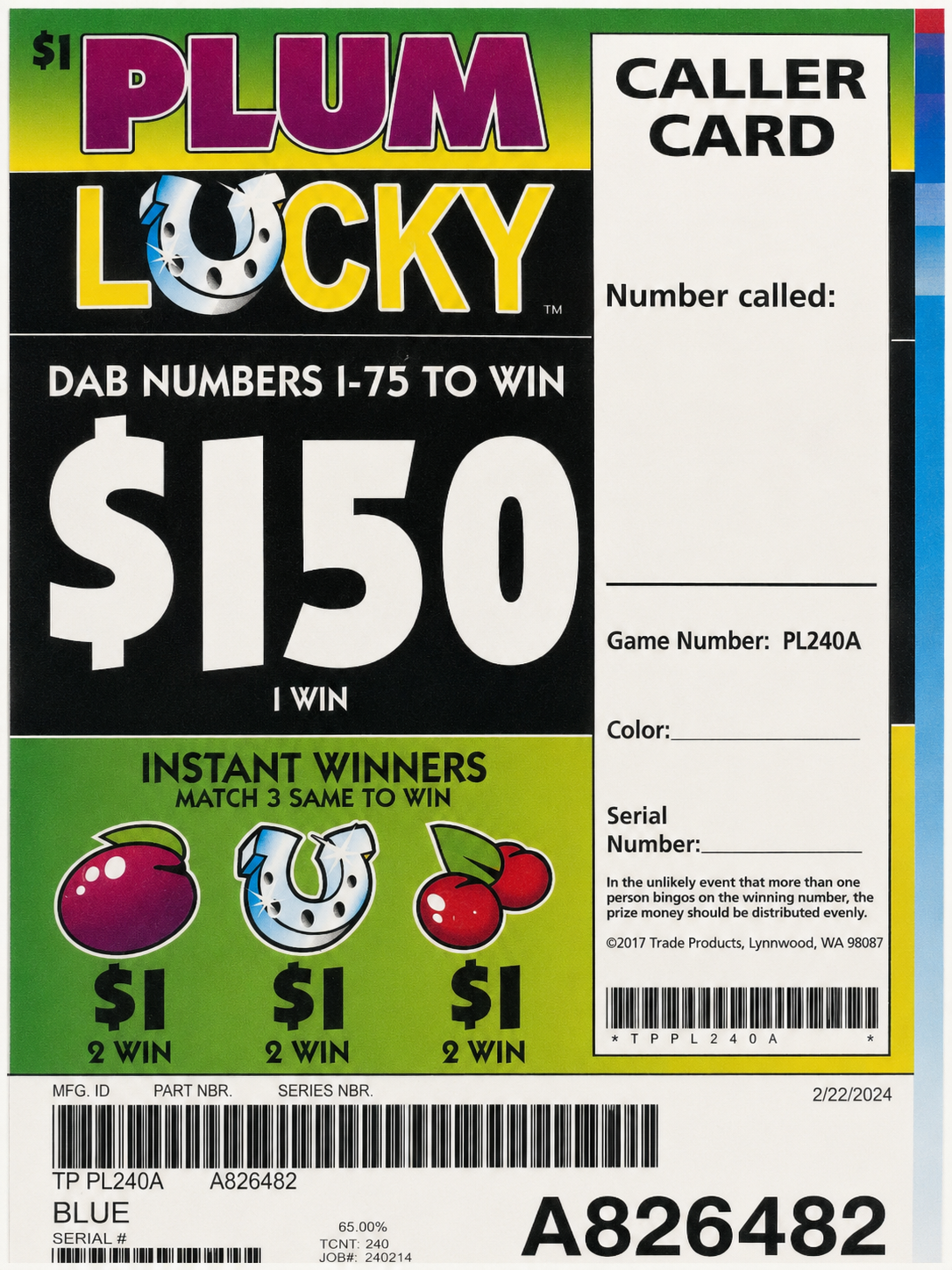 PLUM LUCKY 240