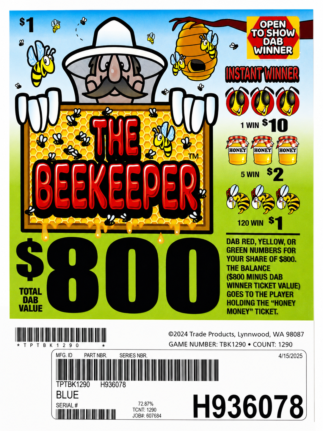 THE BEE KEEPER 1290