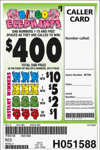 OVERSTOCK BINGO ELEPHANTS 700