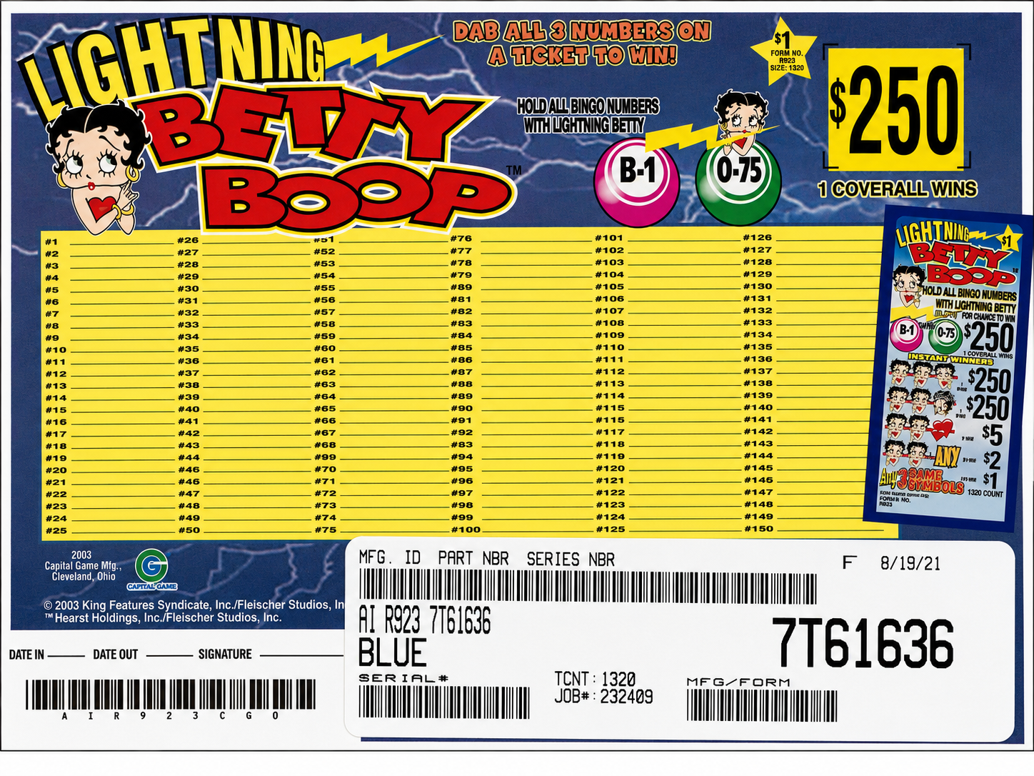 LIGHTNING BETTY 1320