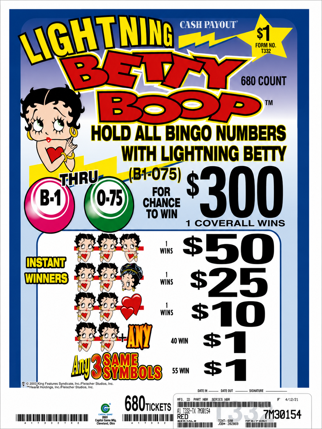LIGHTNING BETTY BOOP 680