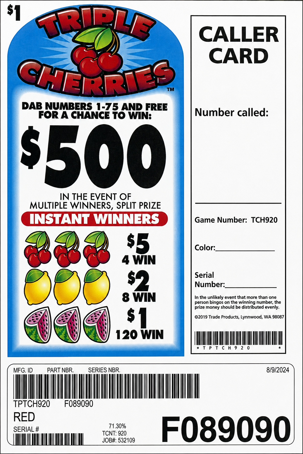 TRIPLE CHERRIES 920