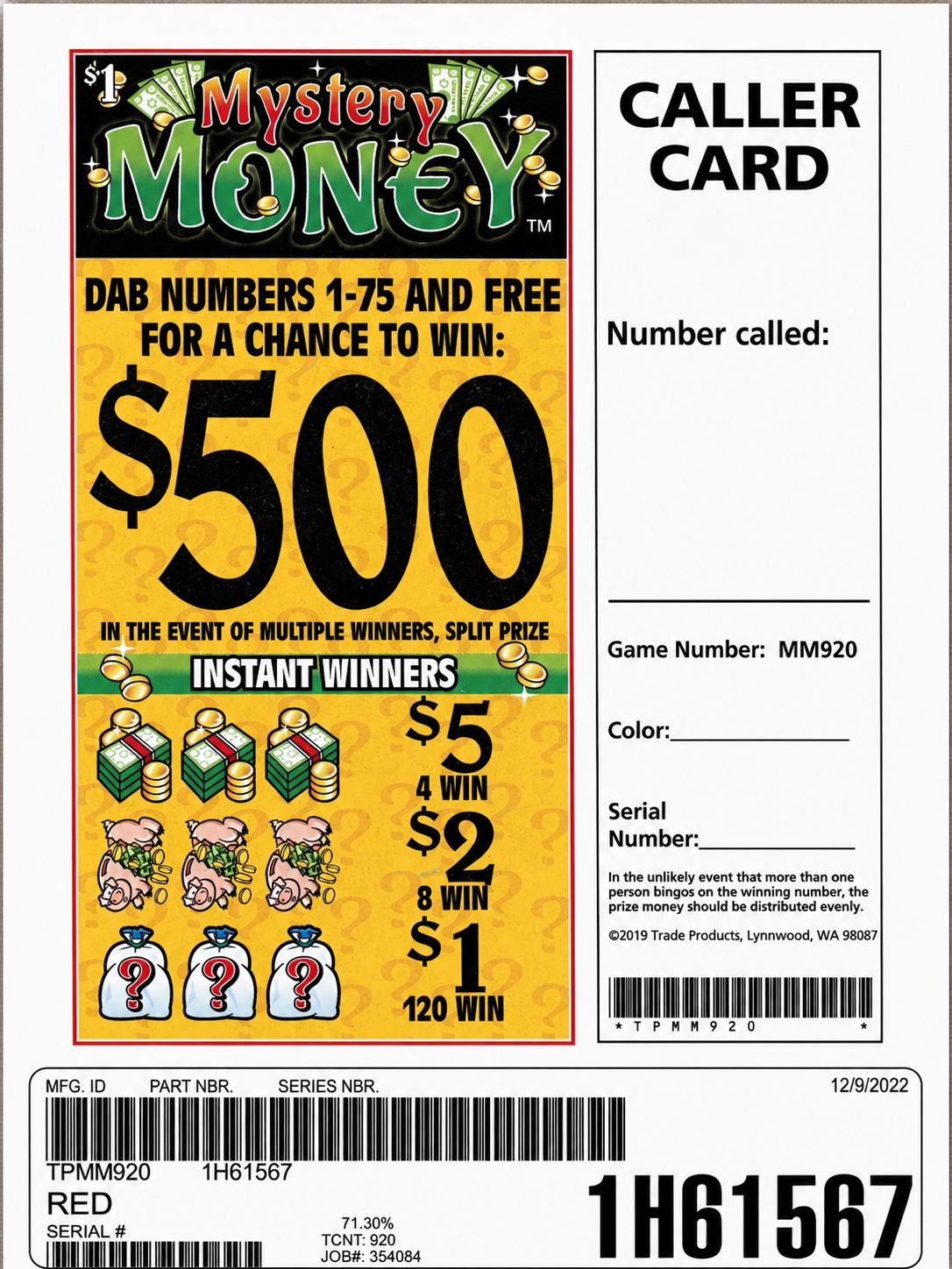 MYSTERY MONEY 920