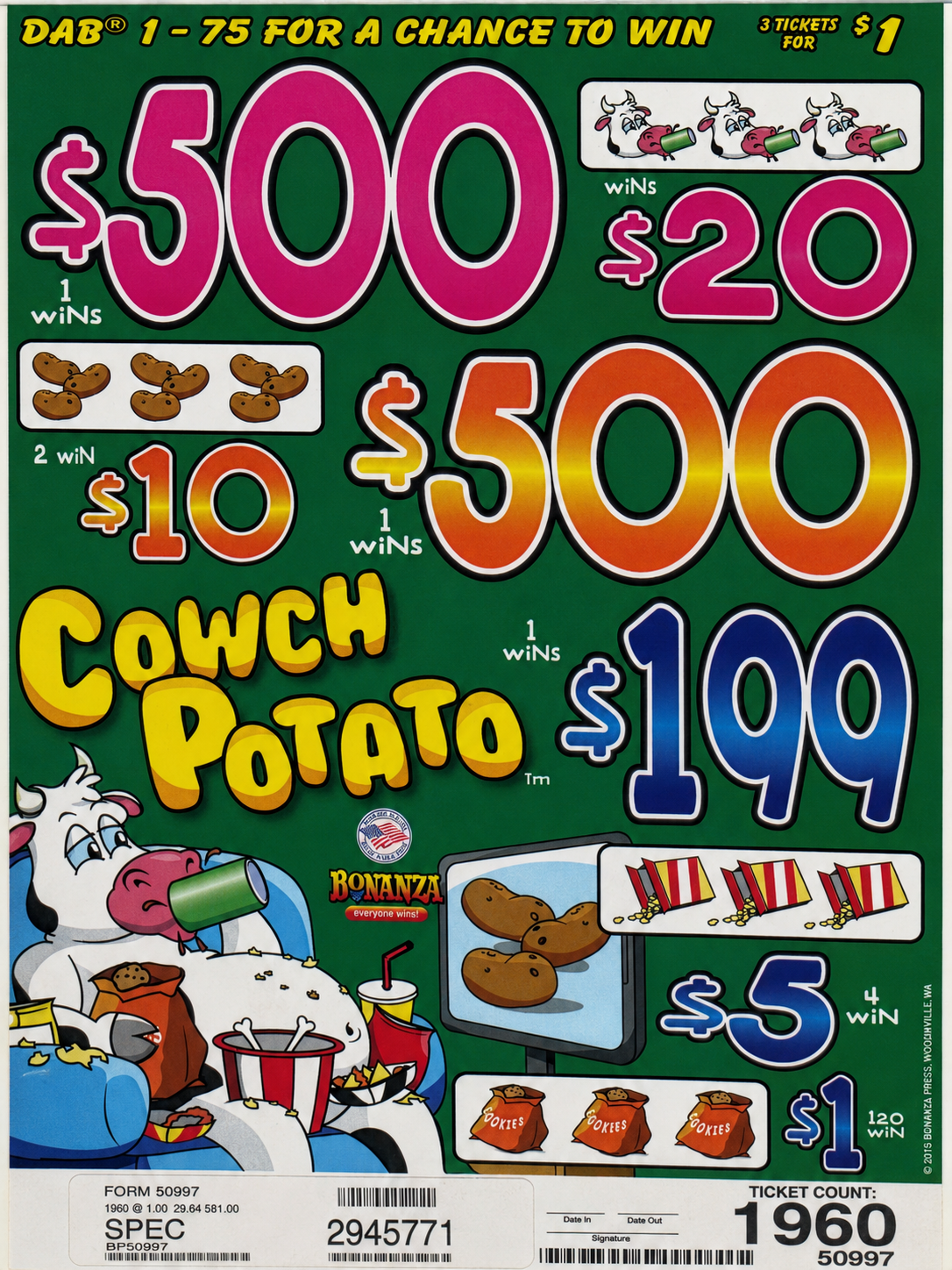 COWCH POTATO 1960