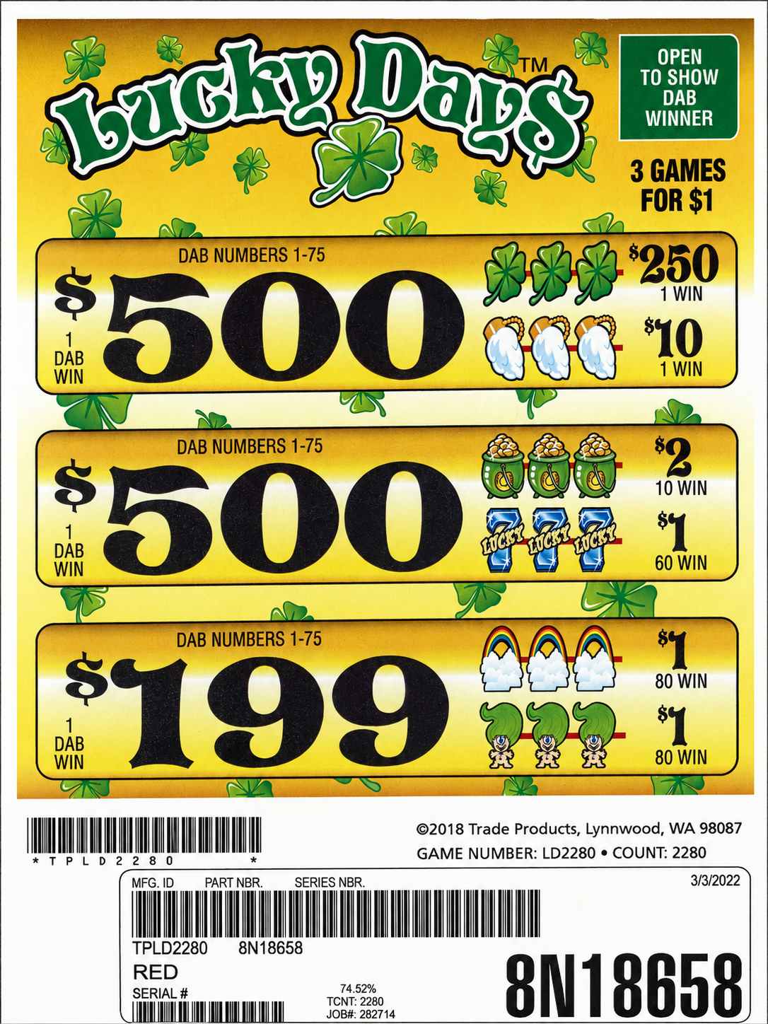 LUCKY DAYS 2280