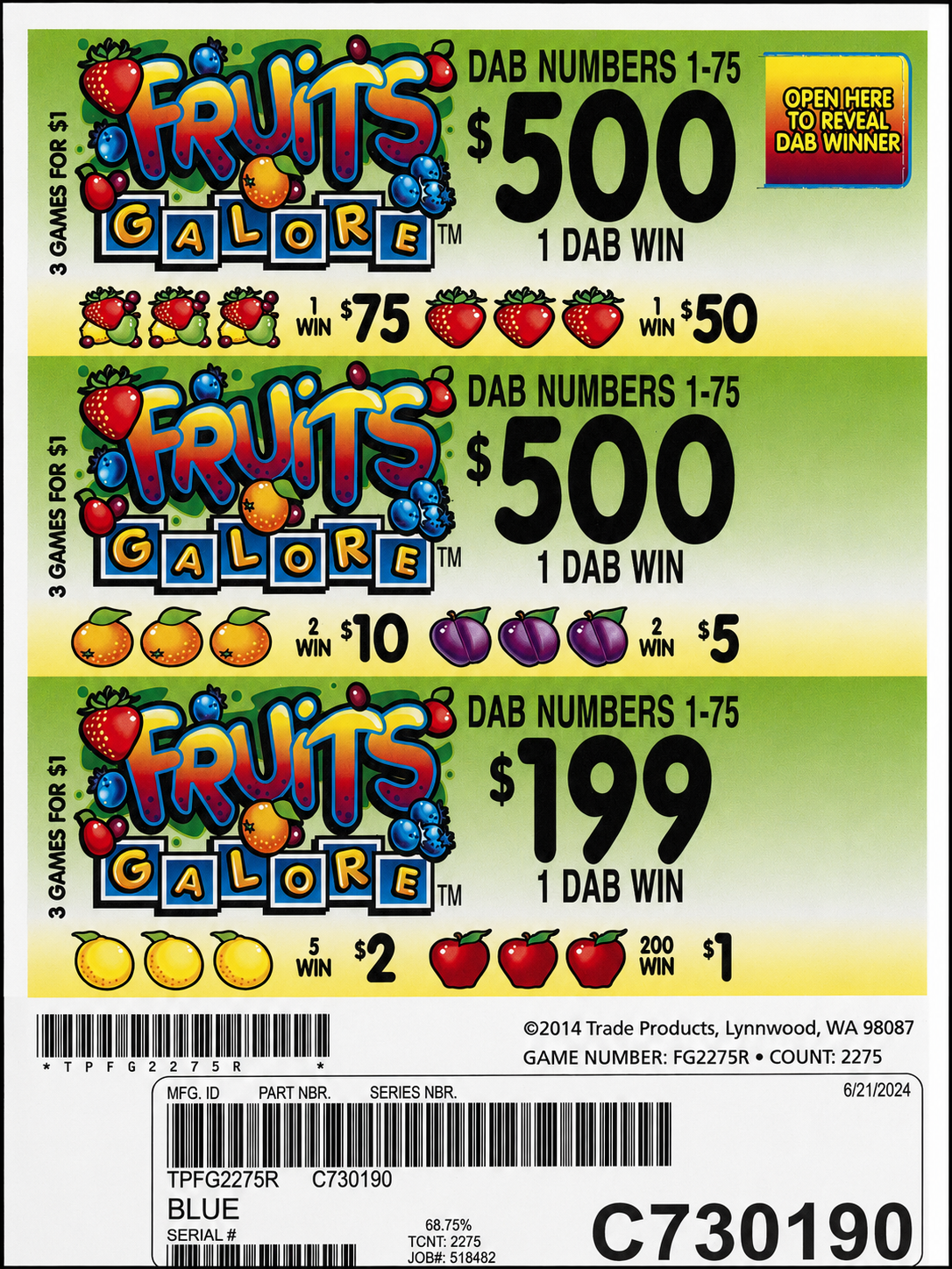 FRUITS GALORE 2275