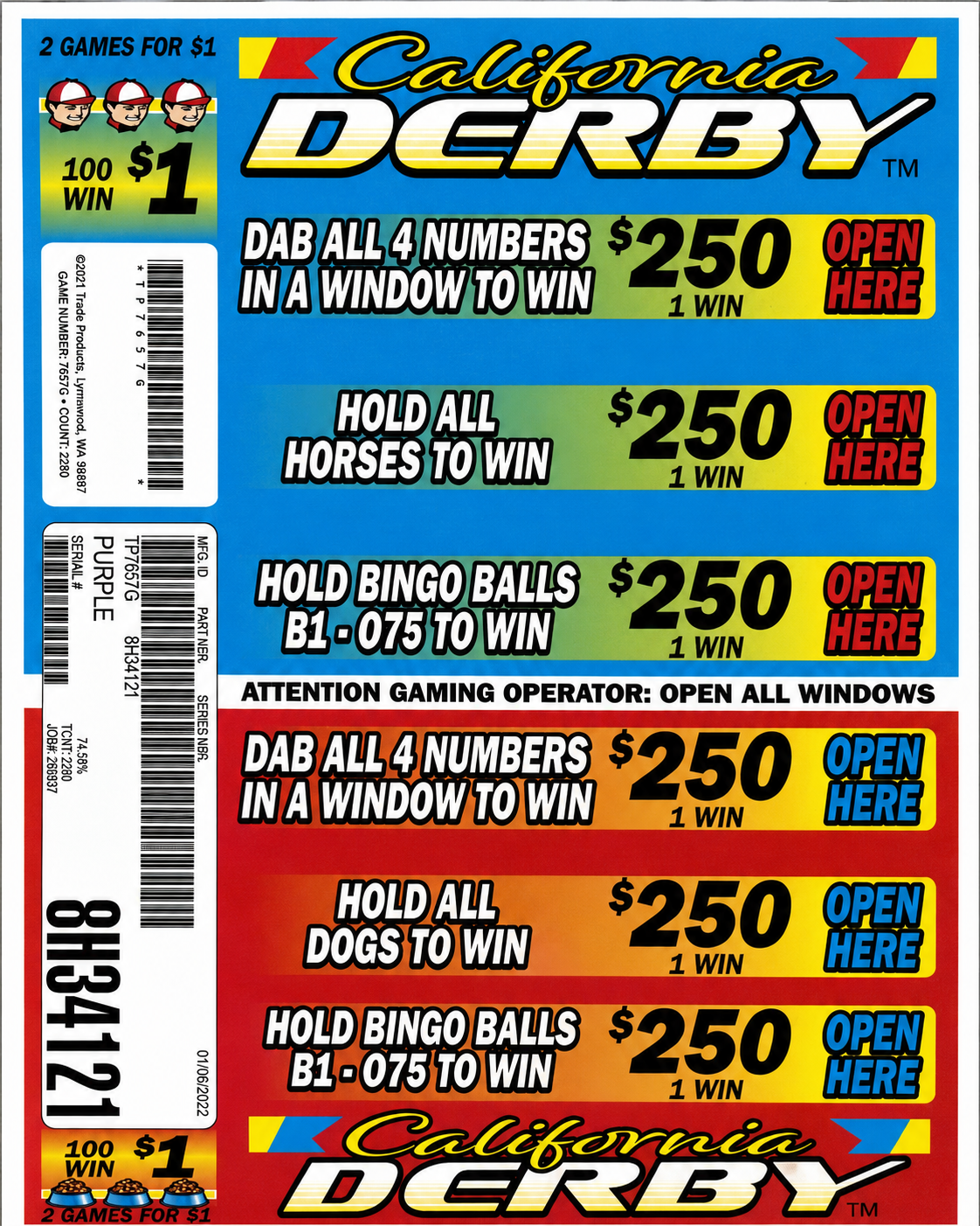 CALIFORNIA DERBY 2280