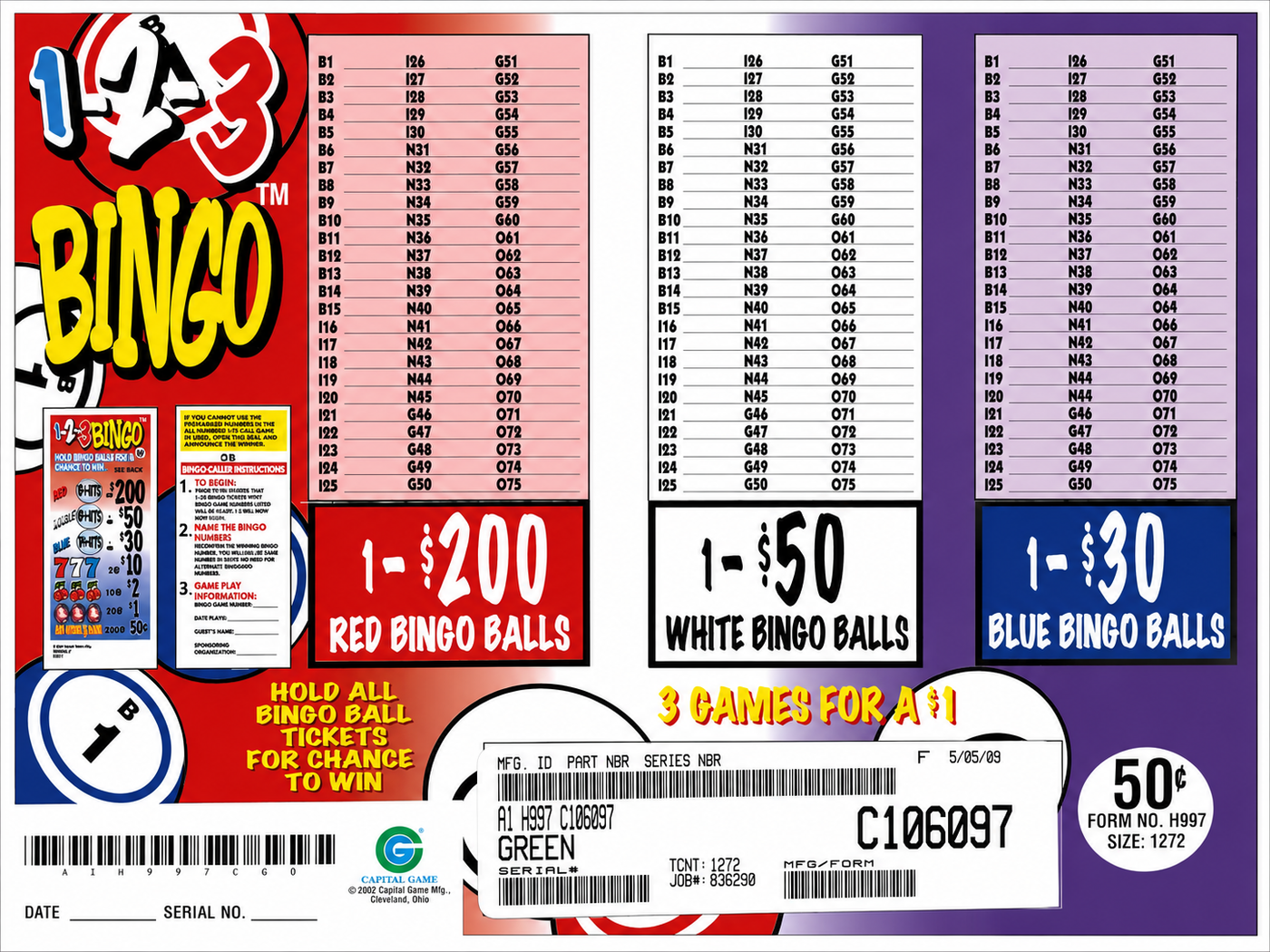 123 BINGO 1272