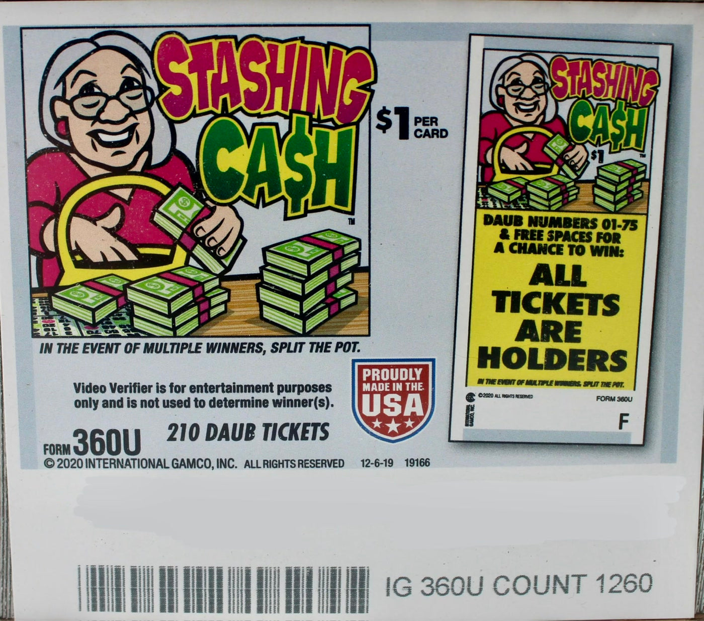 STASHING CASH 210