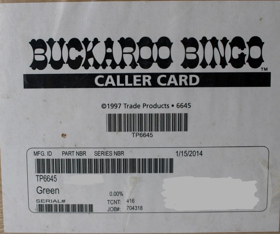 buckarro bingo
