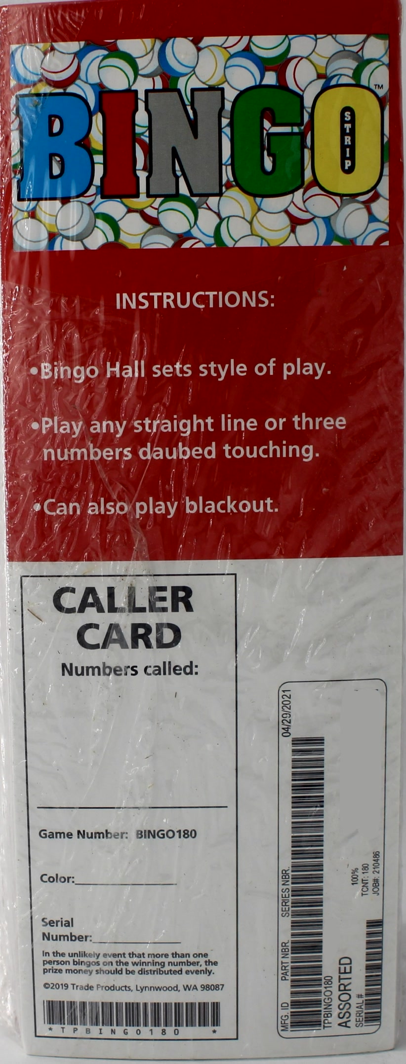 BINGO STRIP 180