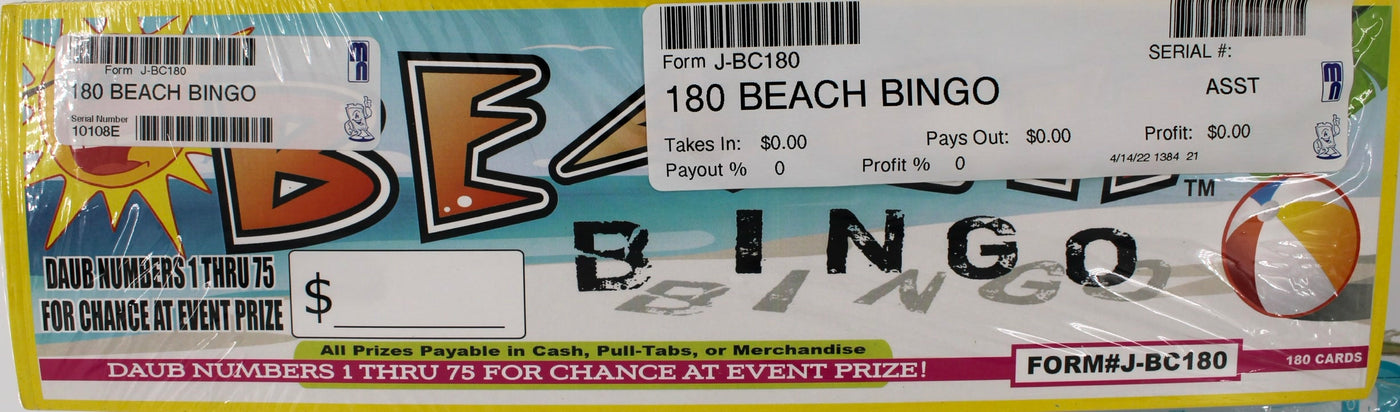 BEACH BINGO 180