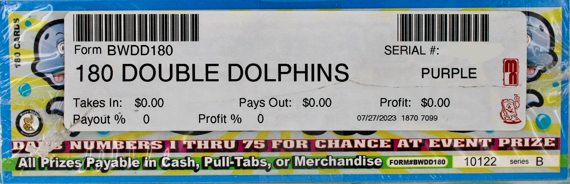 DOUBLE DOLPHINS BINGO 180