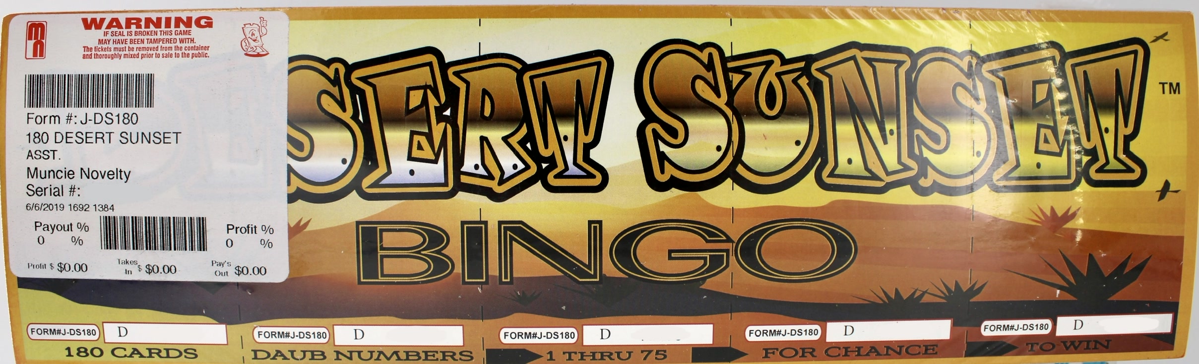 DESERT SUNSET BINGO 180
