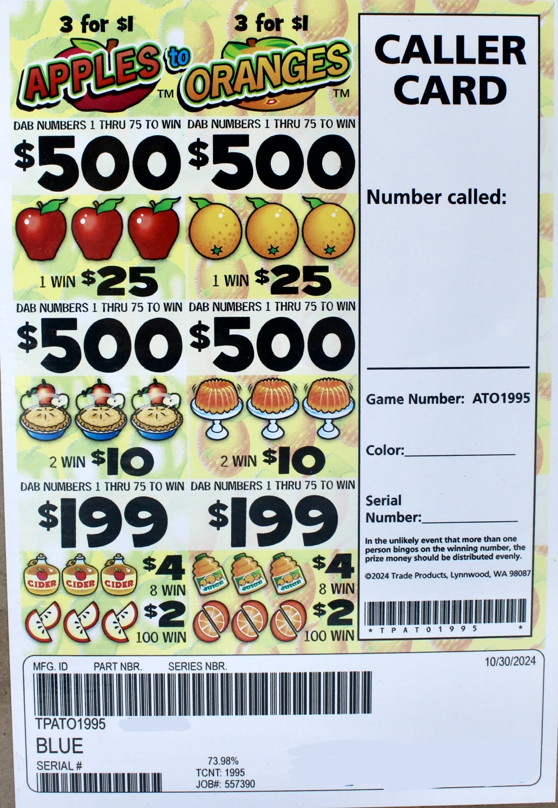 APPLES TO ORANGES 1995