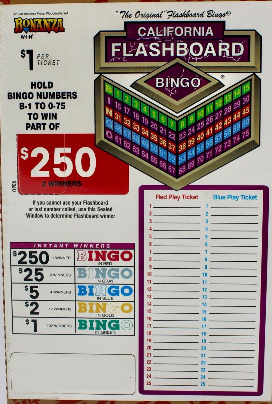 California flashboard Bingo