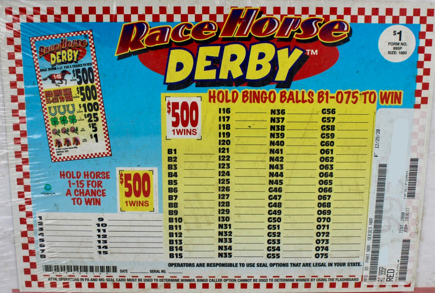 RACE HORSE DERBY 1880