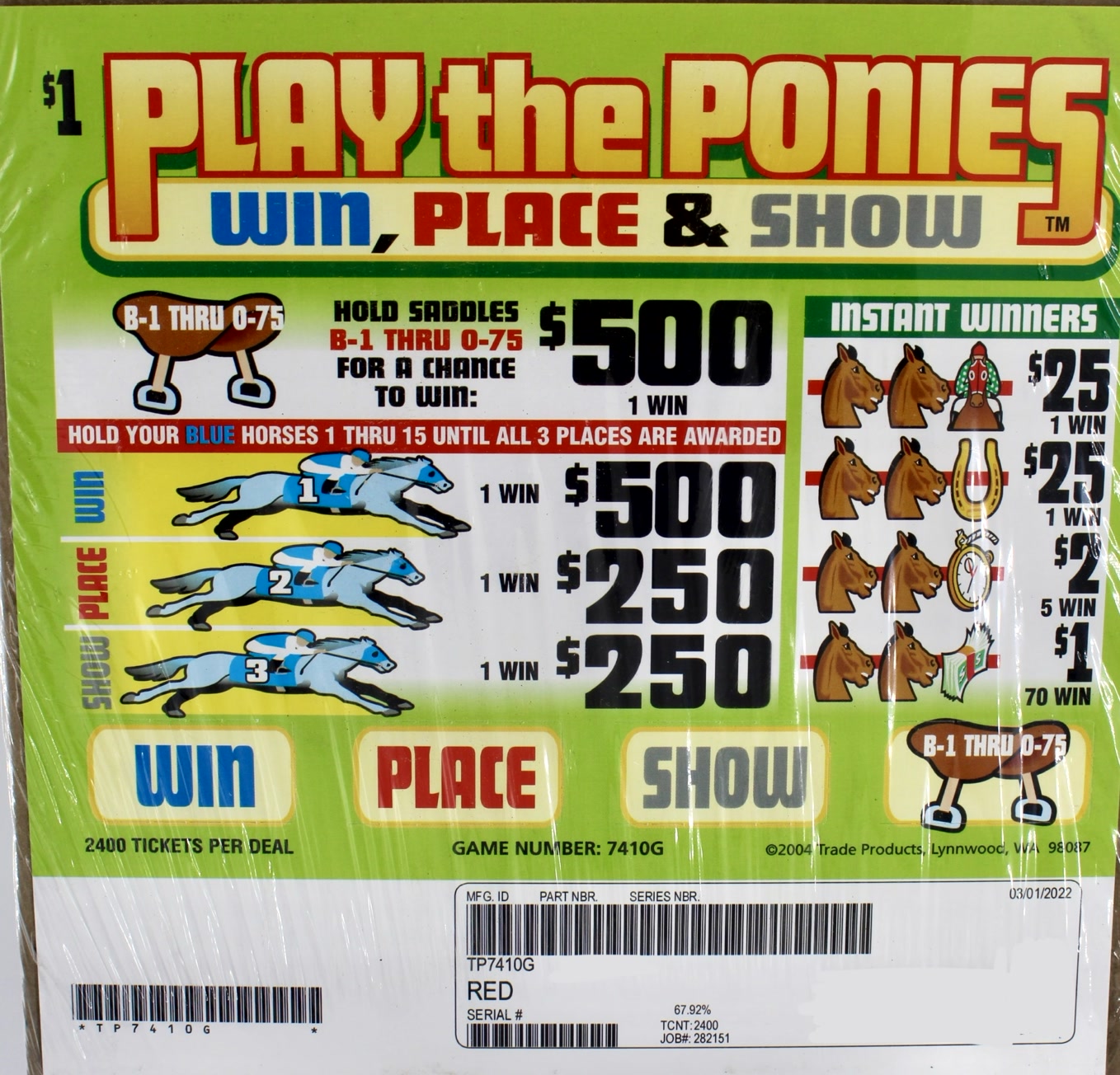 PLAY THE PONIES 2400